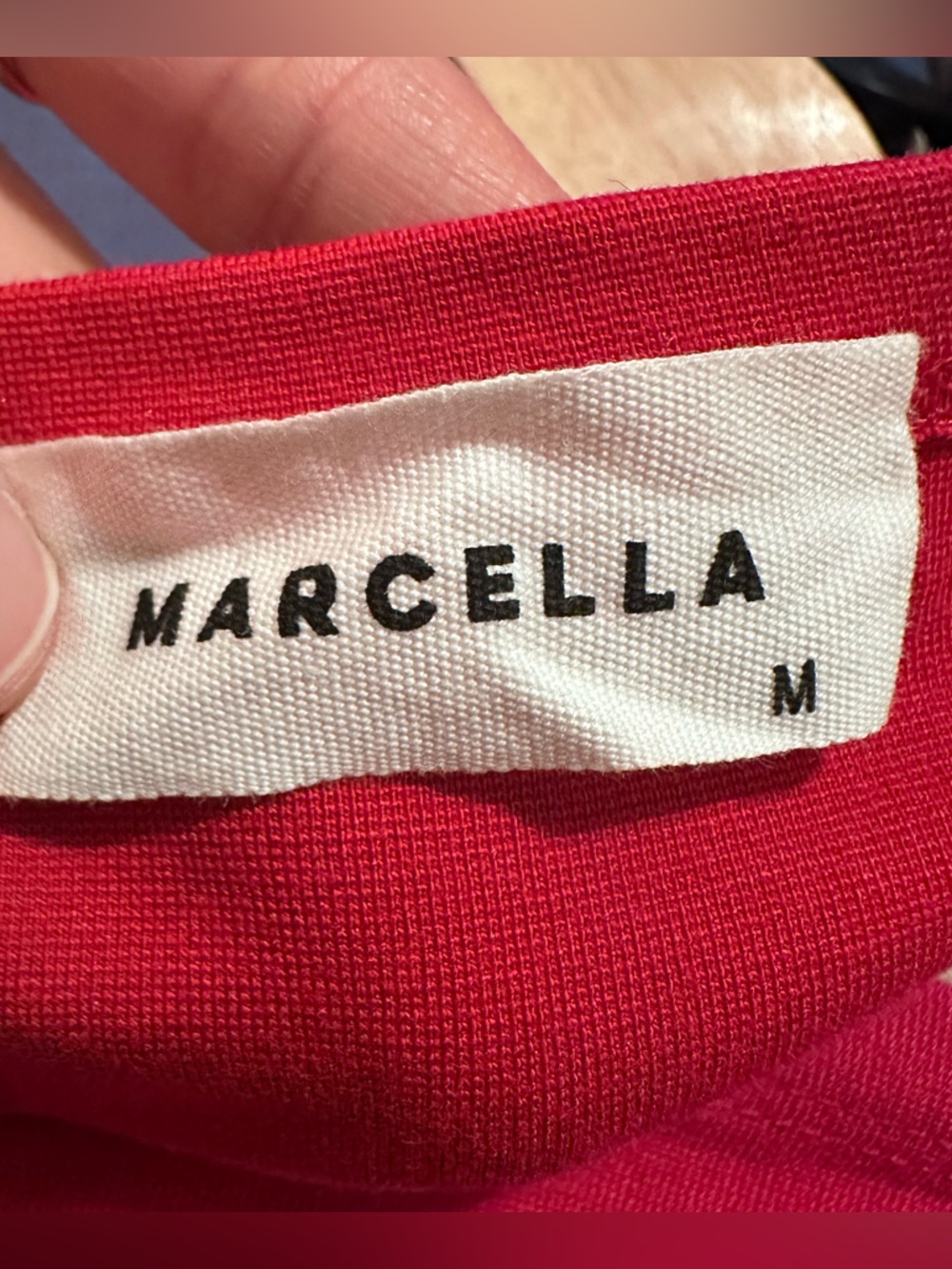 Marcella NYC Manhattan One Shoulder Midi Bodycon Dress Red Size Medium - Picture 7 of 7